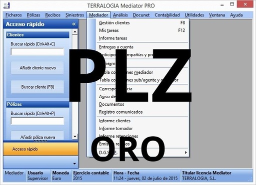 Mediator PLZ contrato Oro